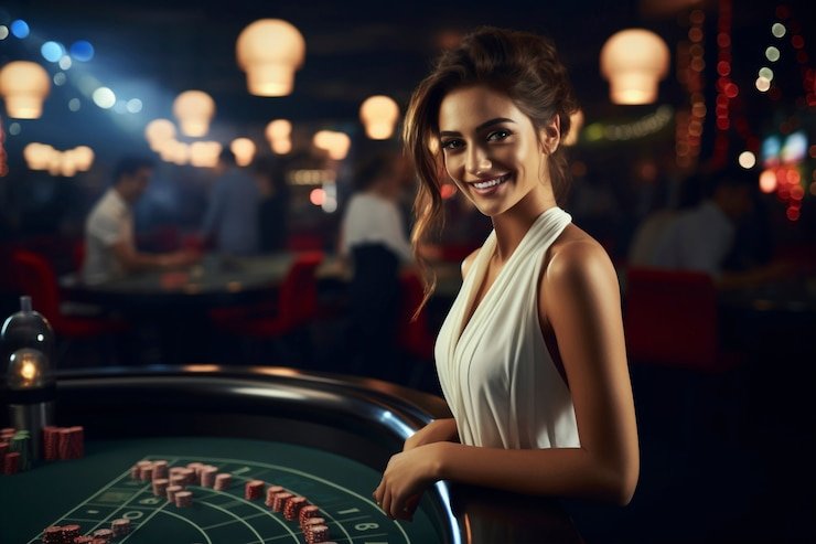 Live dealer at eighty Buku Mimpi blackjack table with multi-camera broadcast setup